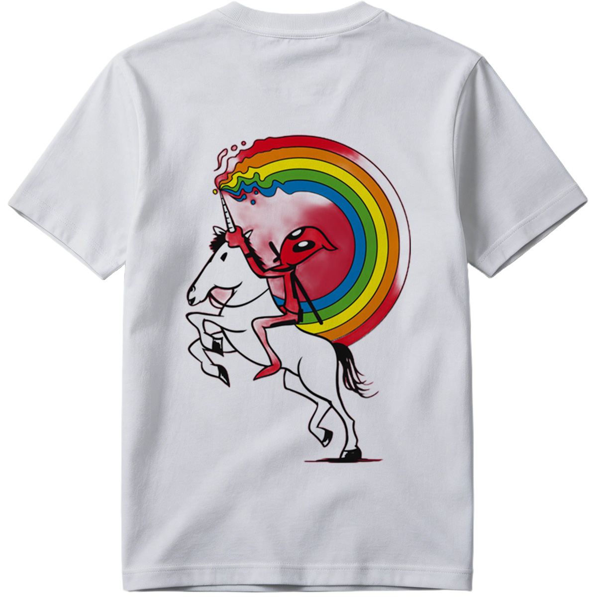 Unicorn Rider with Rainbow Trail - Tee
