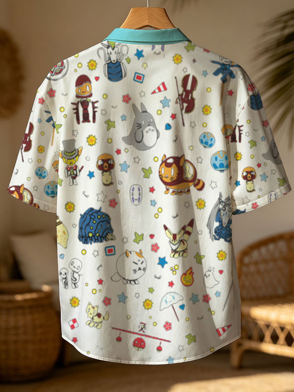 Totoro, Pikachu, and Studio Ghibli Characters in a Starry Night Parade -  Shirt