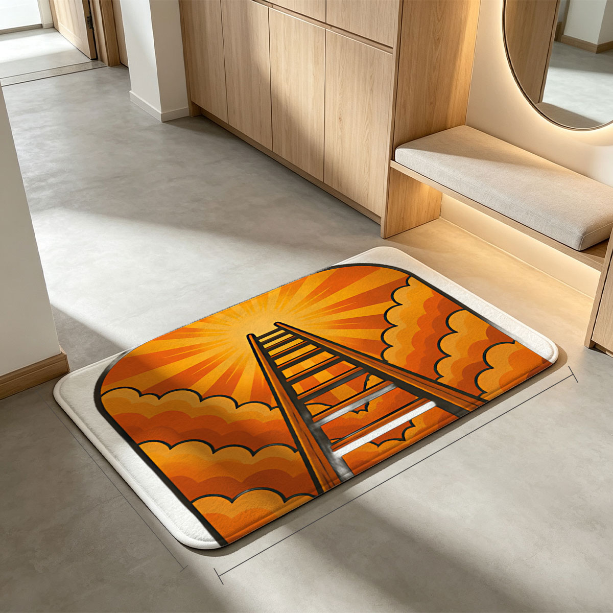 Sky is the Limit: Keep On Pressin' On - Flannel floor mat