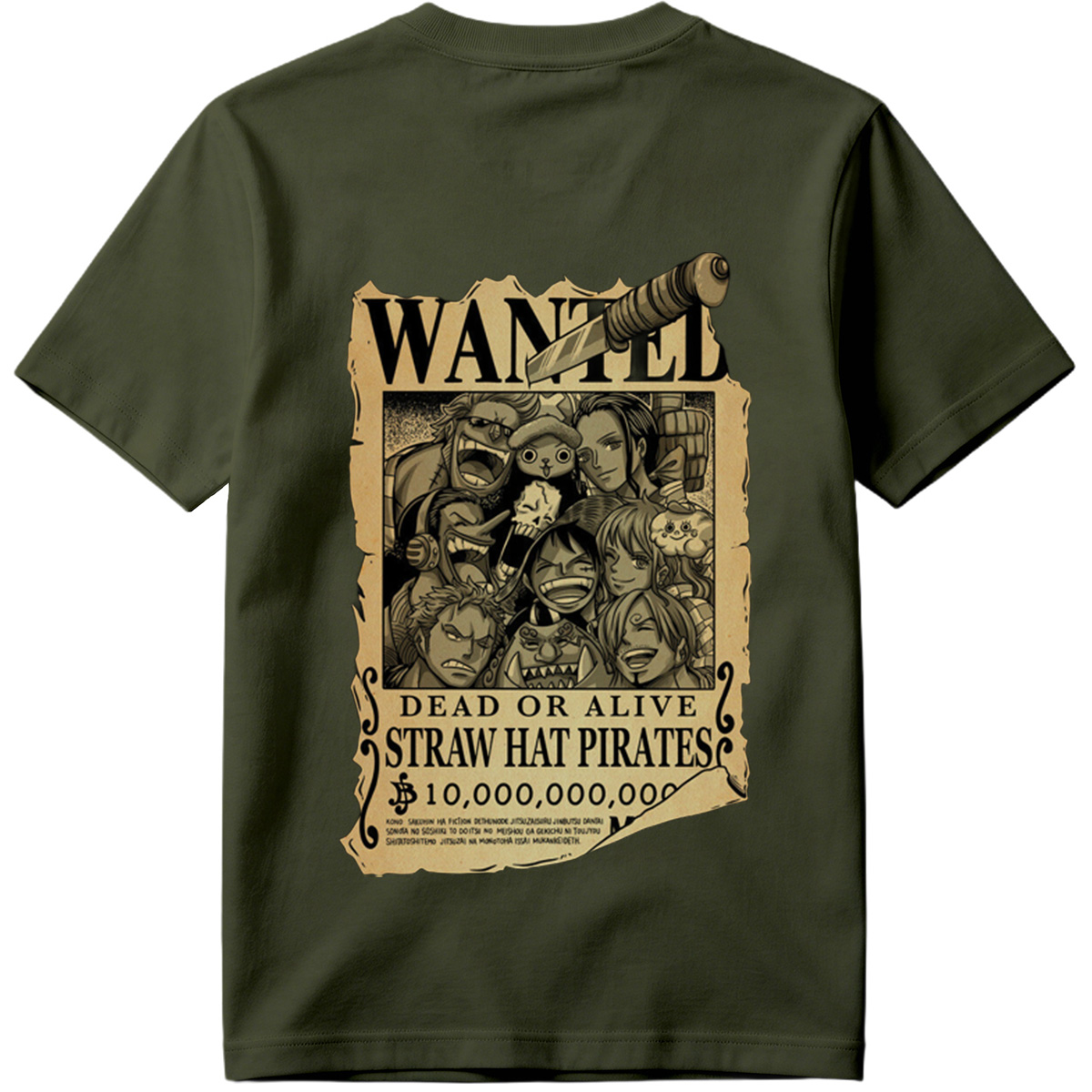 One Piece Straw Hat Pirates Wanted Poster - Tee
