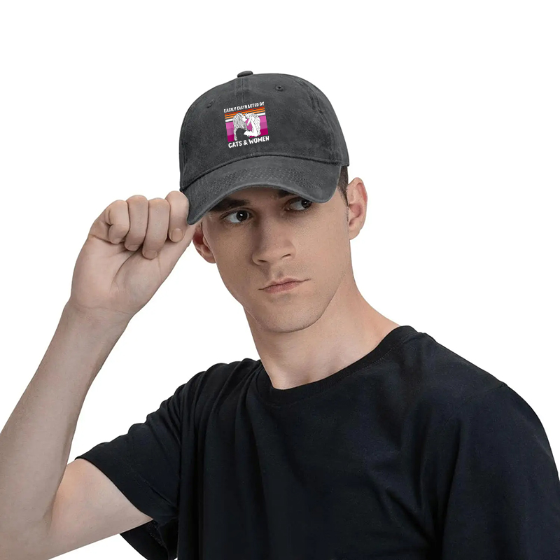 New Gothic Style Baseball Cap with Cute Cartoon Print and 