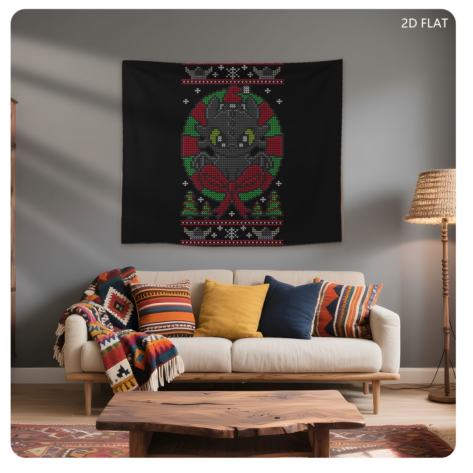 Baby Yoda Christmas Sweater Design - Tapestry