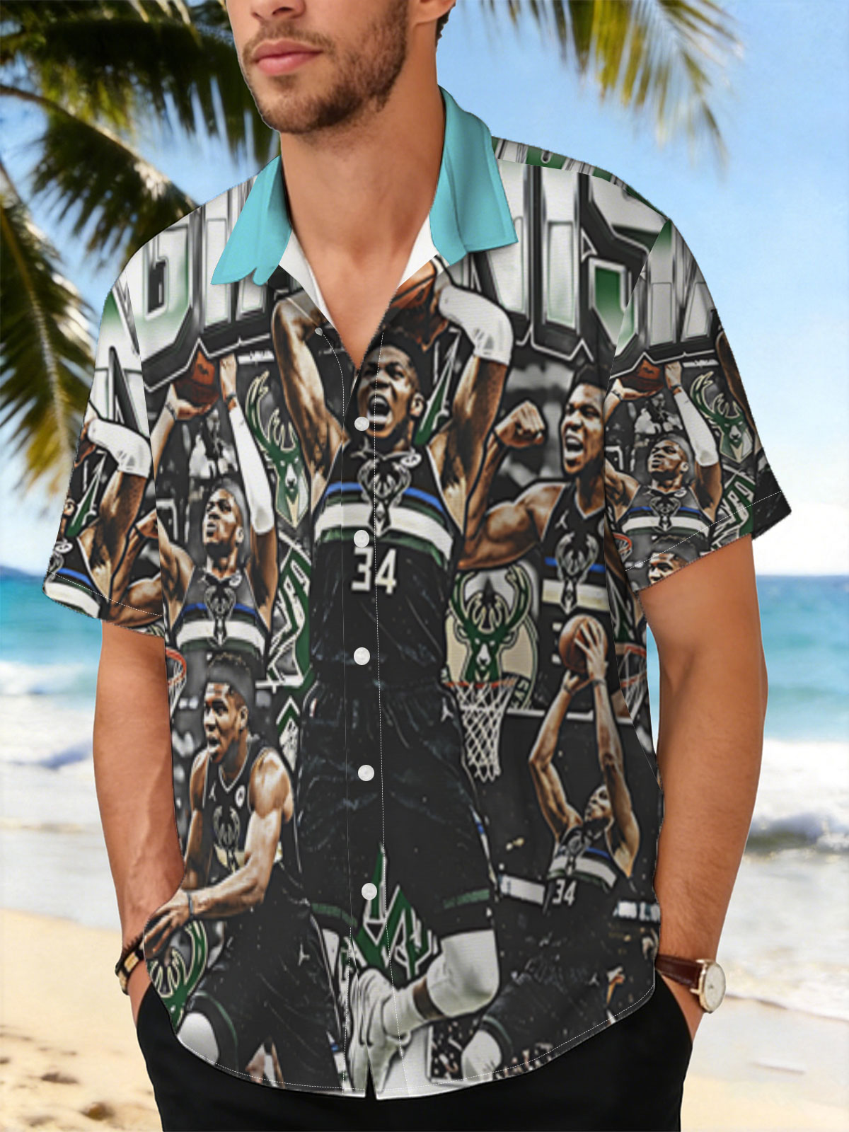 Giannis Antetokounmpo Milwaukee Bucks Basketball Action Montage -  Shirt