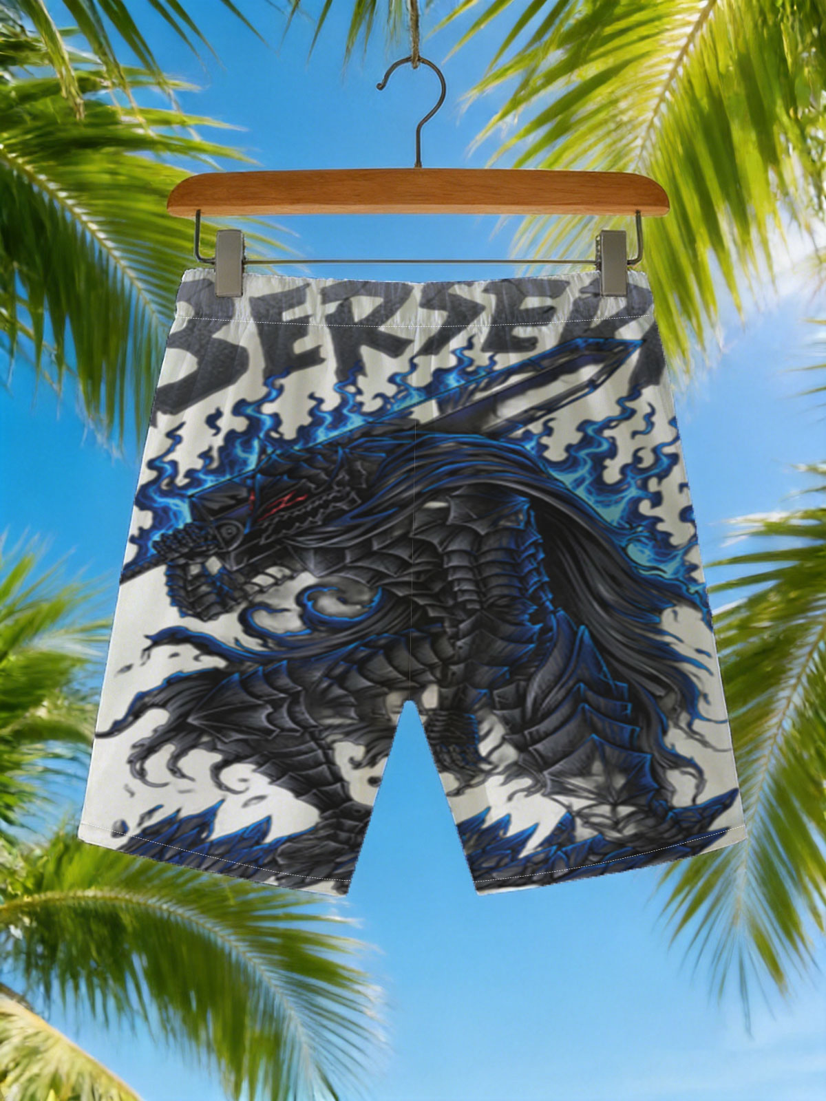 Berserk: Griffith in Armor with Flame Sword -  Beach shorts