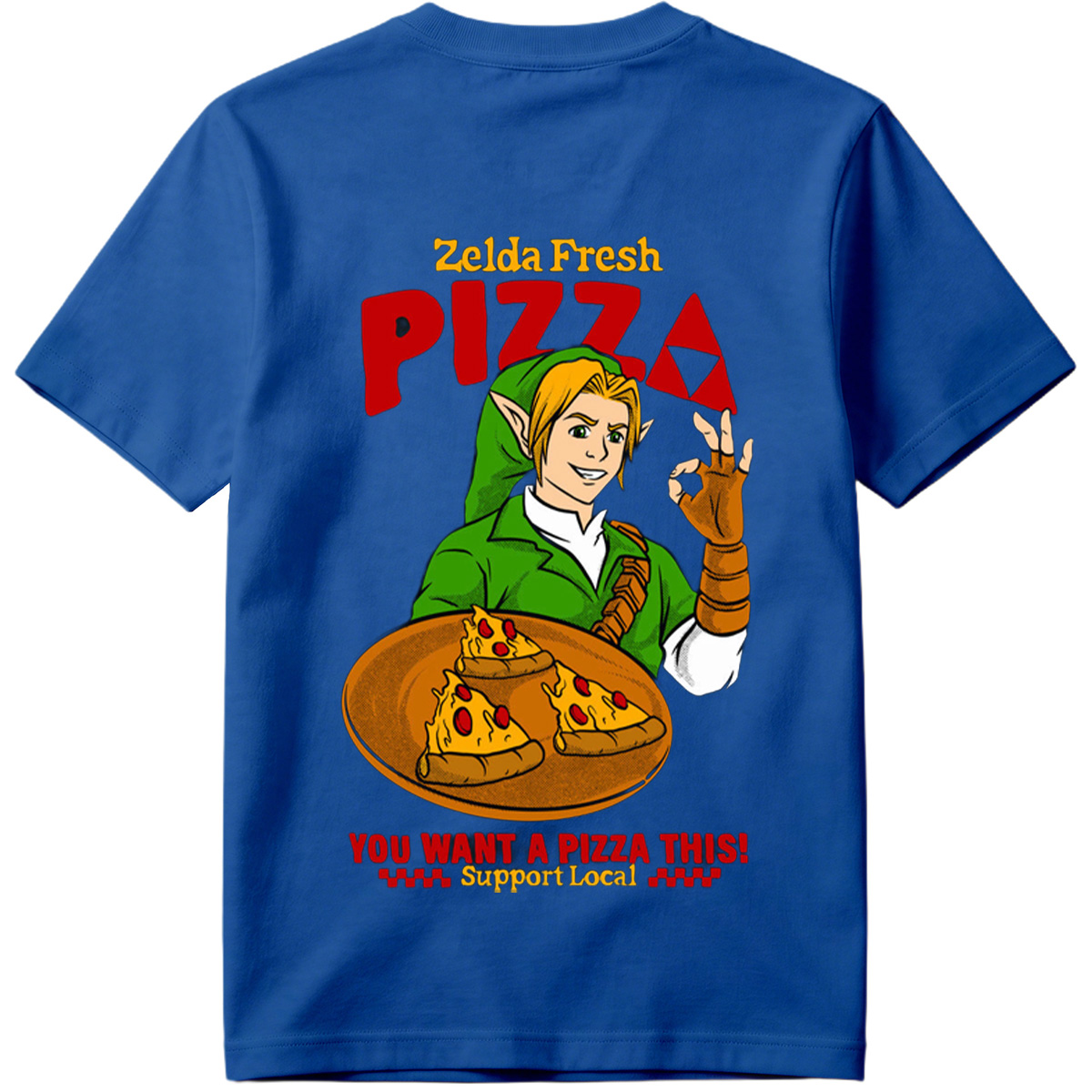 Zelda Fresh Pizza: Link Serves Pizza with a Smile - Tee