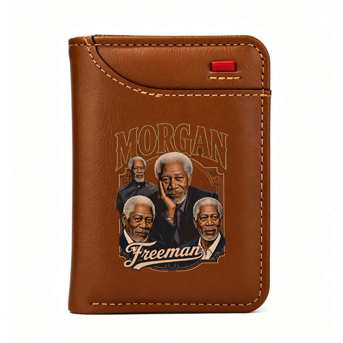 Morgan Freeman: Iconic Actor Portraits - Vertical Style Wallet