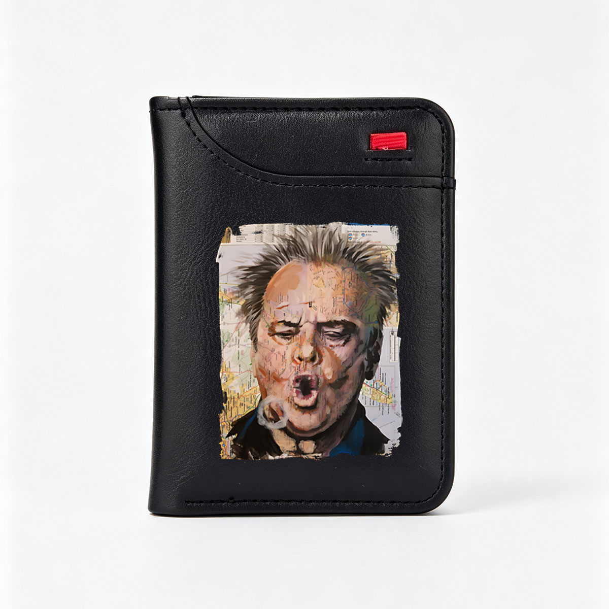 Map-Faced Man Screaming with Smoke - Vertical Style Wallet