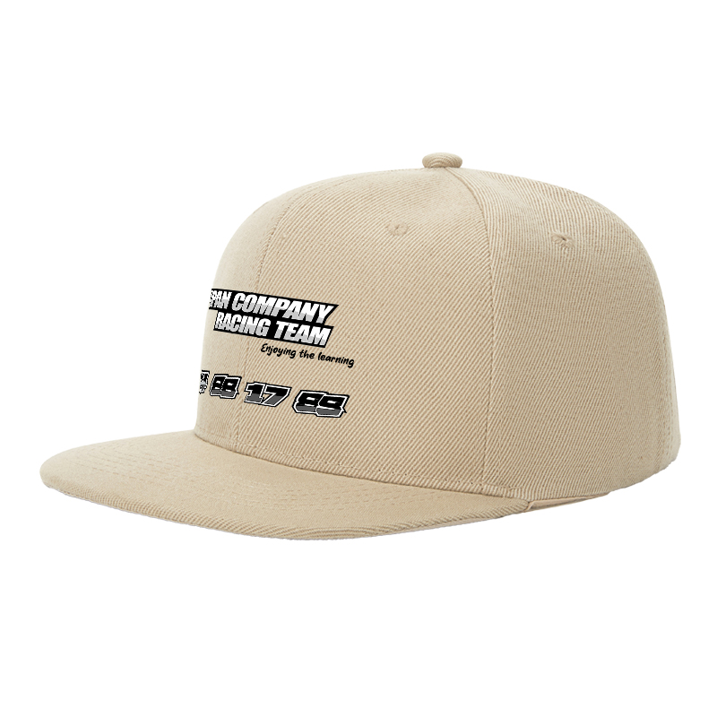 Flat Brim Baseball Cap Lipan Company Racing Team Logo Streetwear Underground Skate Style for Basketball Court Skate Park Urban Riders and Rap Artists