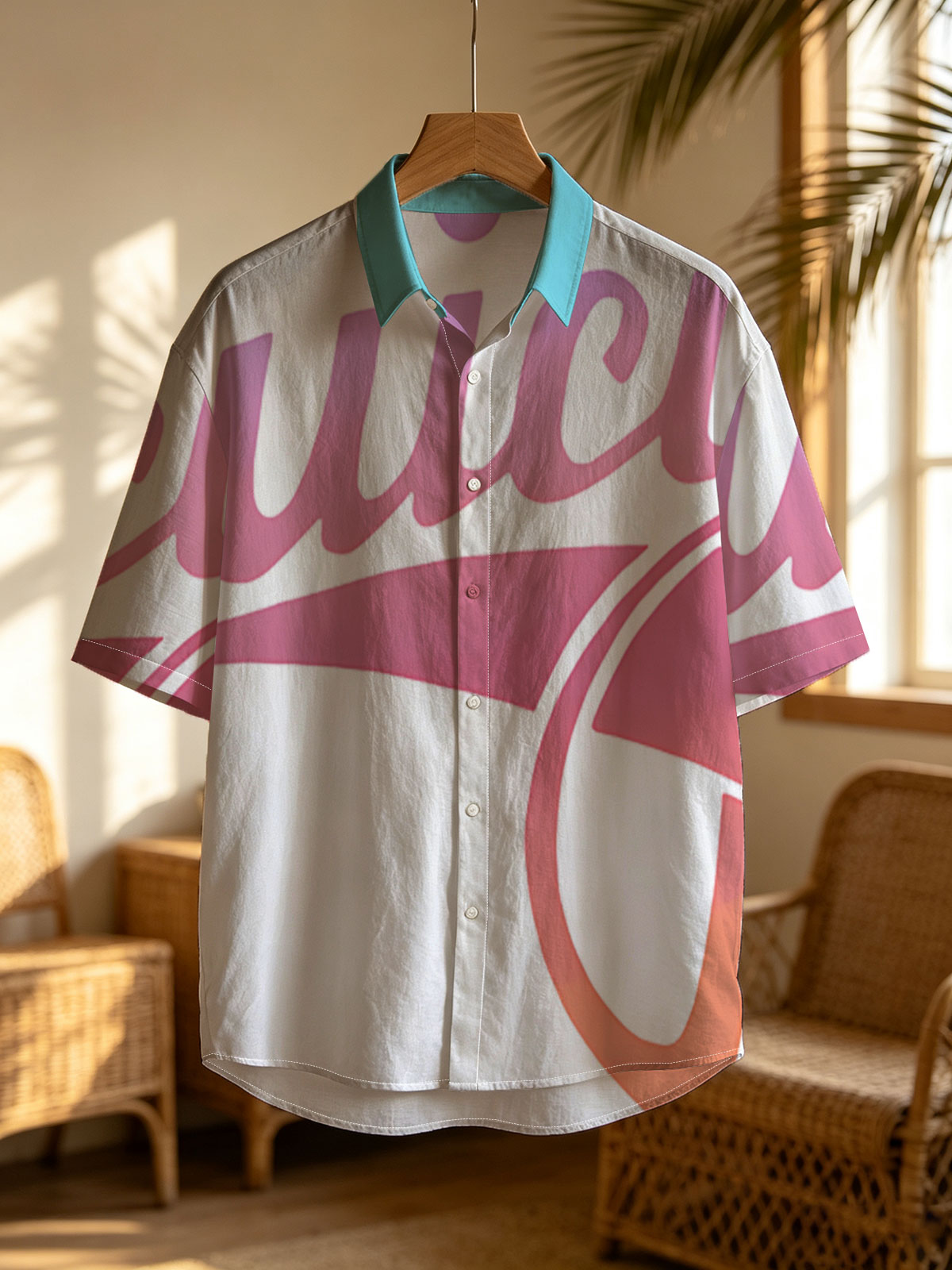 Juicy Couture Logo with Gradient Pink and Orange Design -  Shirt