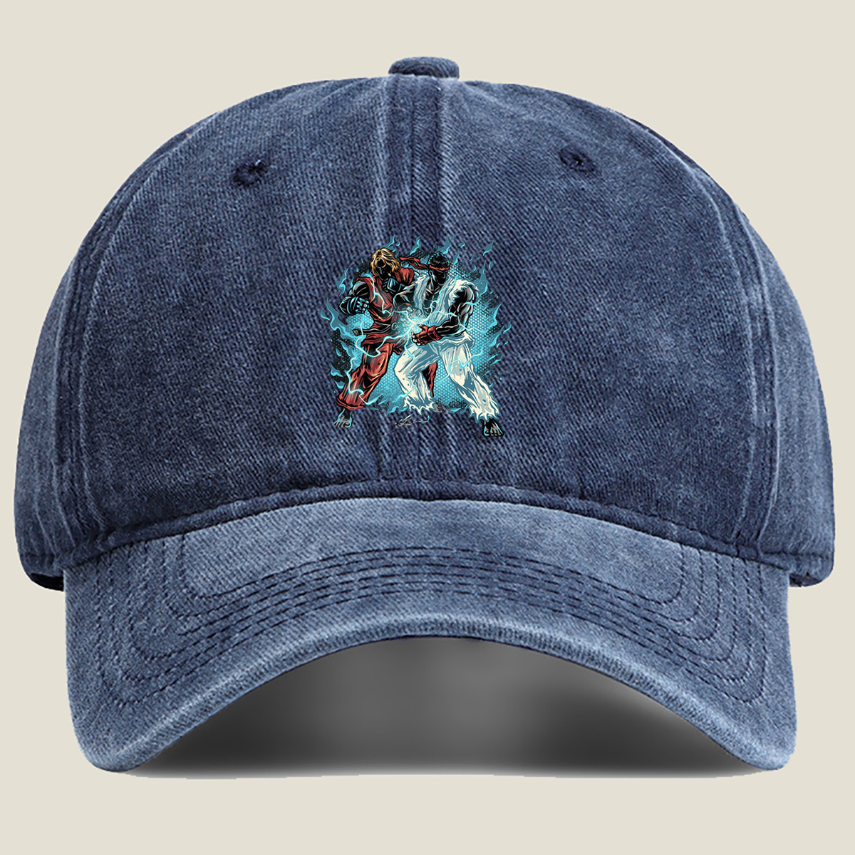 Street Fighter: Ryu vs. Ken - Washed Denim - Baseball Cap