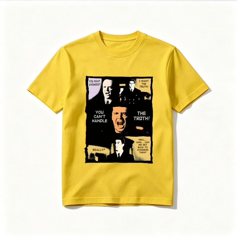 J. Edgar Hoover, Jack Bauer, and a military officer in a dramatic exchange about truth and answers. - Tee