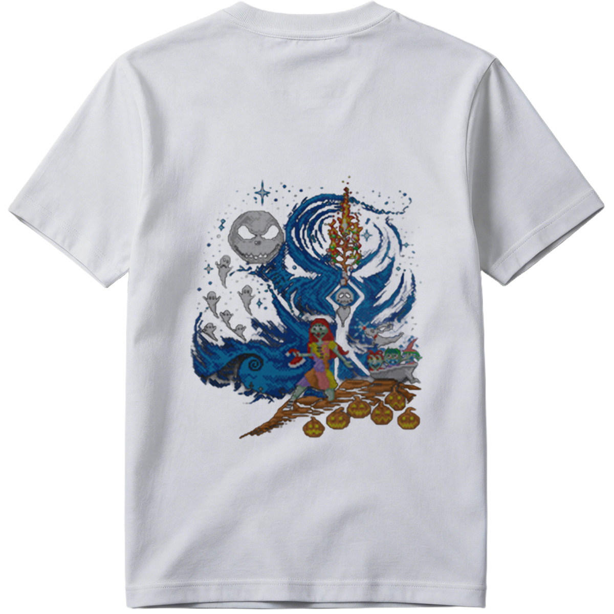 The Nightmare Before Christmas: Jack Skellington and Sally in a Magical Night Scene - Tee