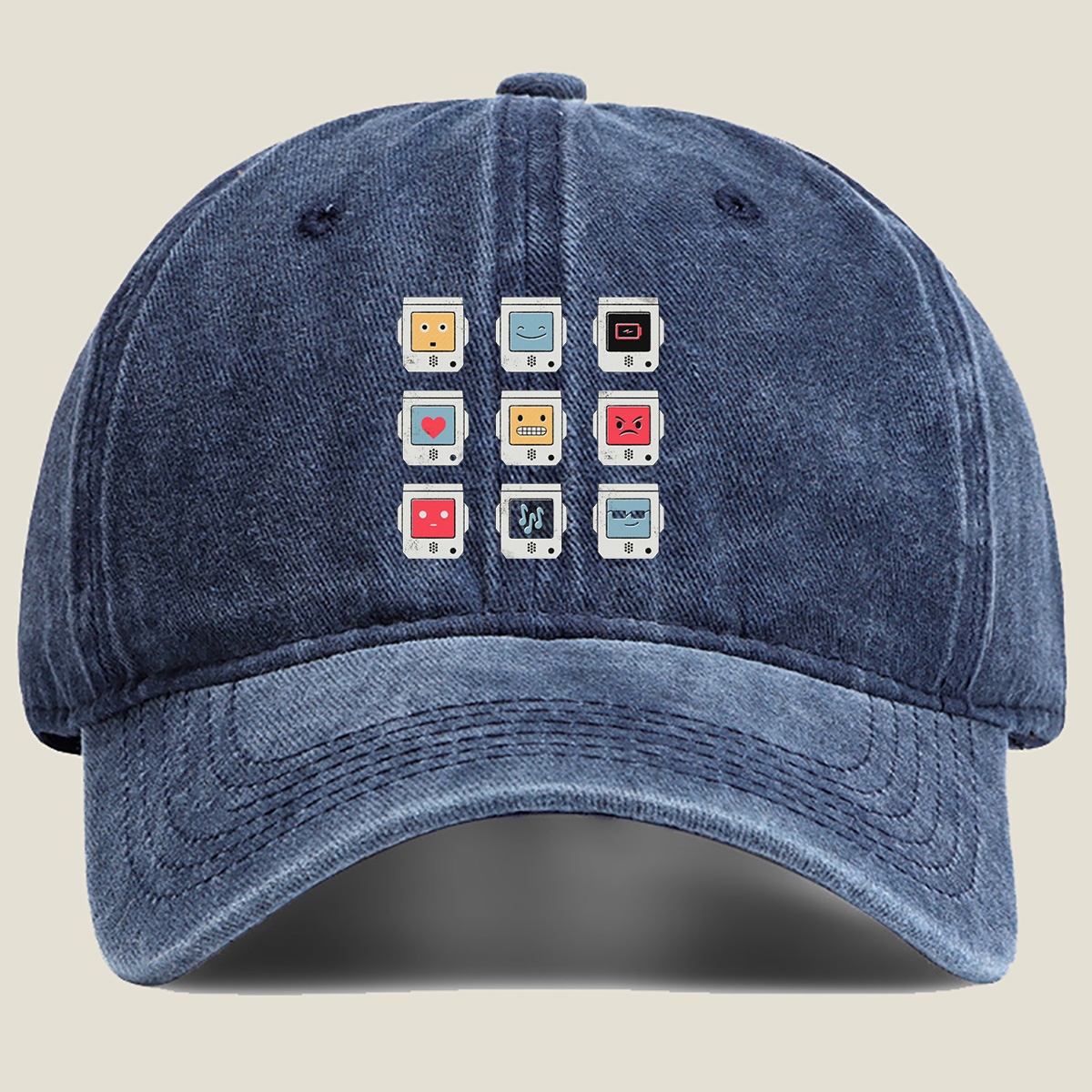 Apple Watch Emojis - Washed Denim - Baseball Cap