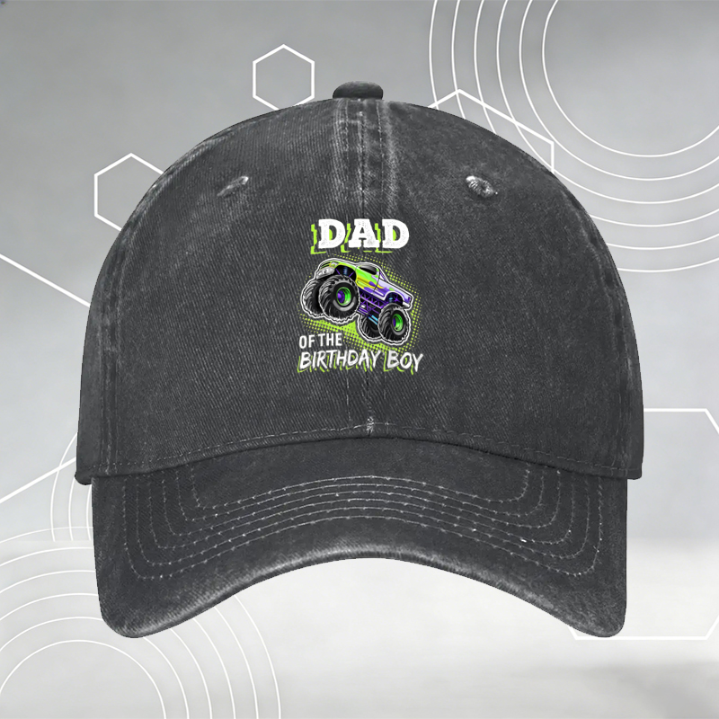 New Baseball Cap with Monster Truck Print and 
