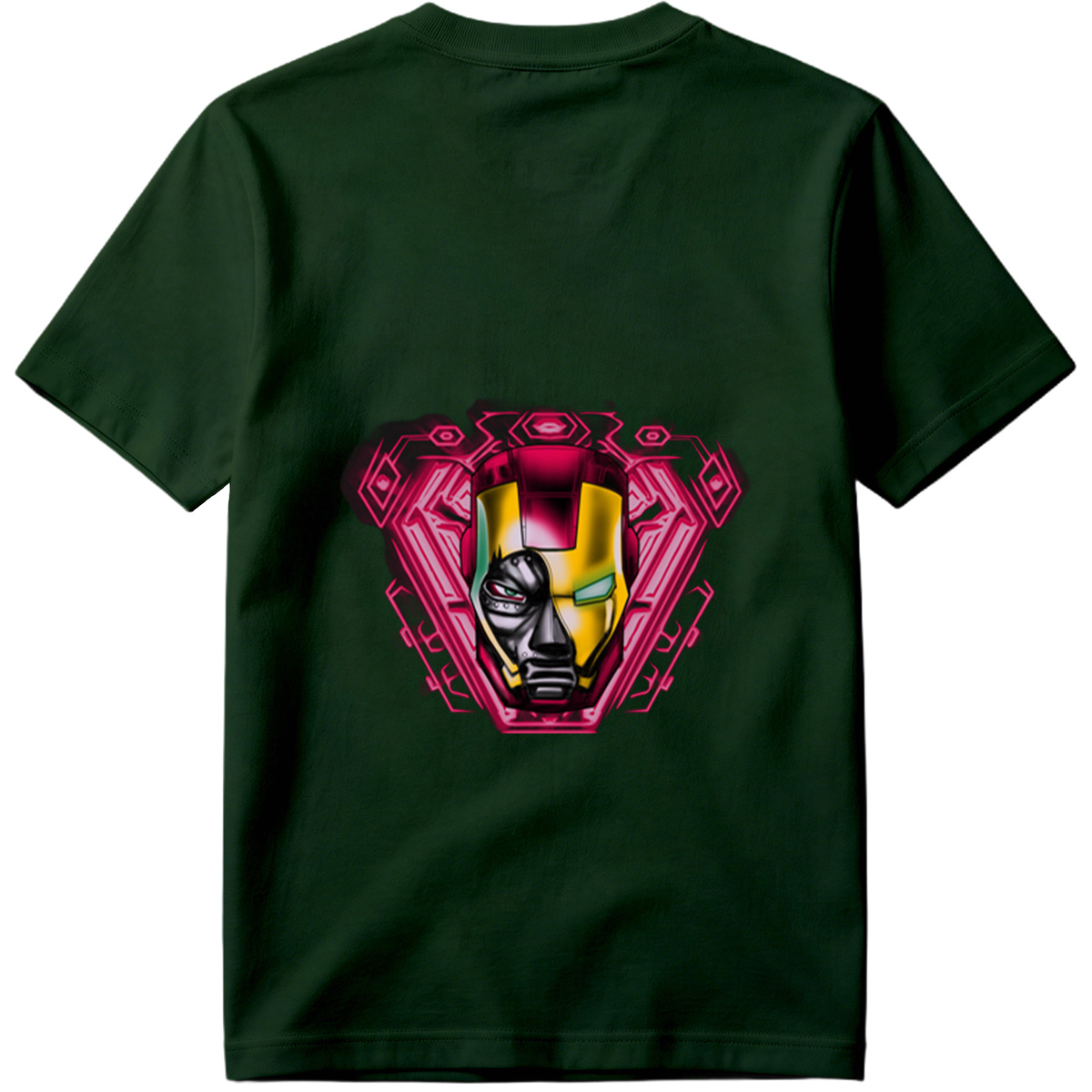 Iron Man and Black Panther Fusion Helmet Design - Tee