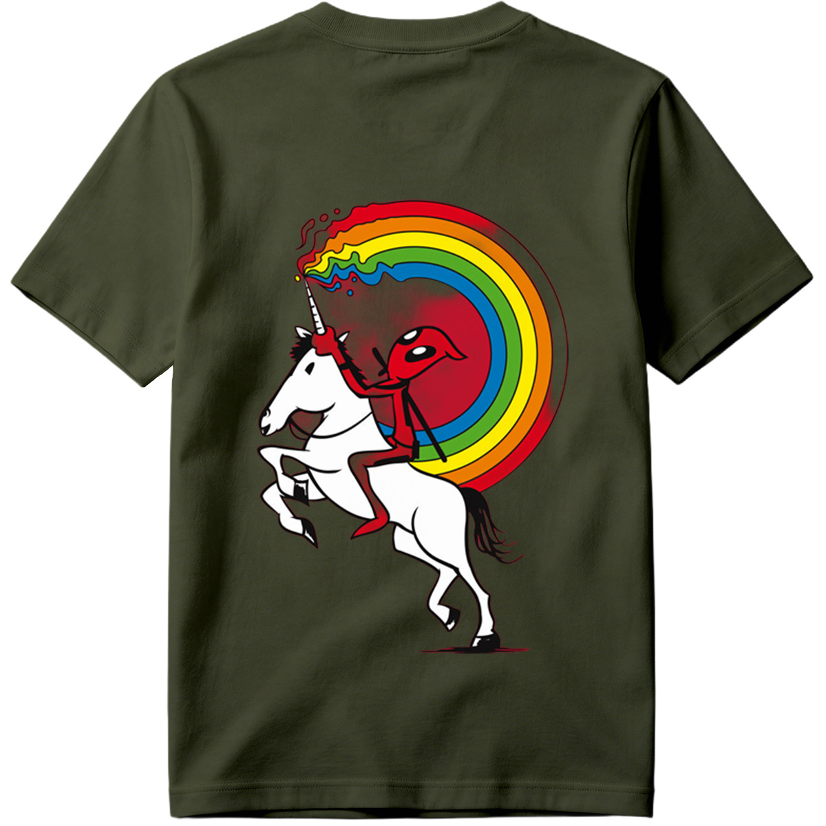 Unicorn Rider with Rainbow Trail - Tee