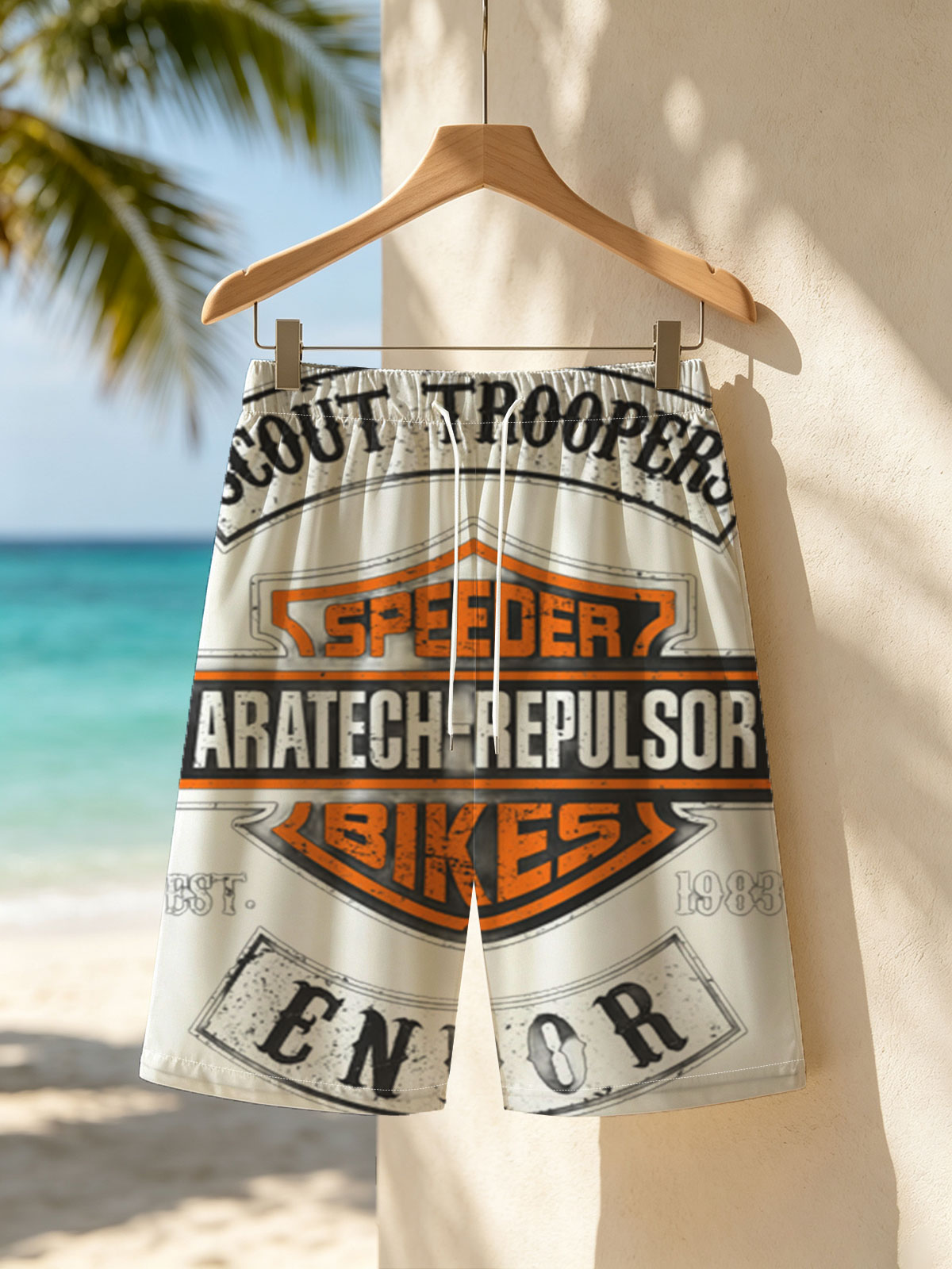Scout Troopers Speeder Bikes Aratech-Repulsor Endor 1983 -  Beach shorts