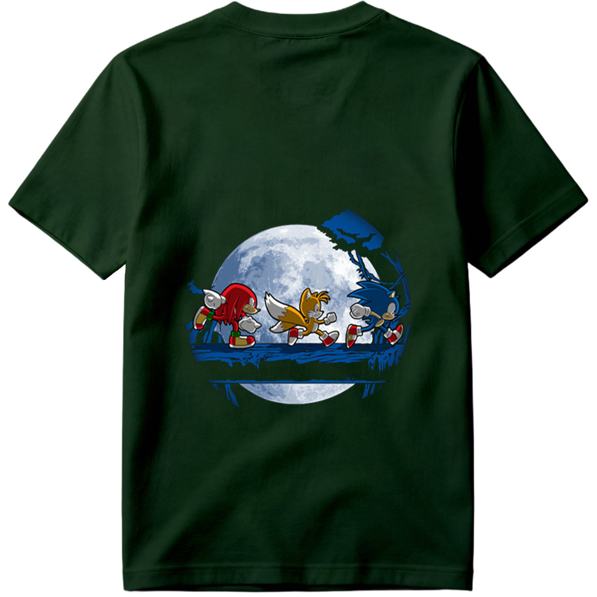 Sonic, Tails, and Knuckles Running Under the Moon - Tee