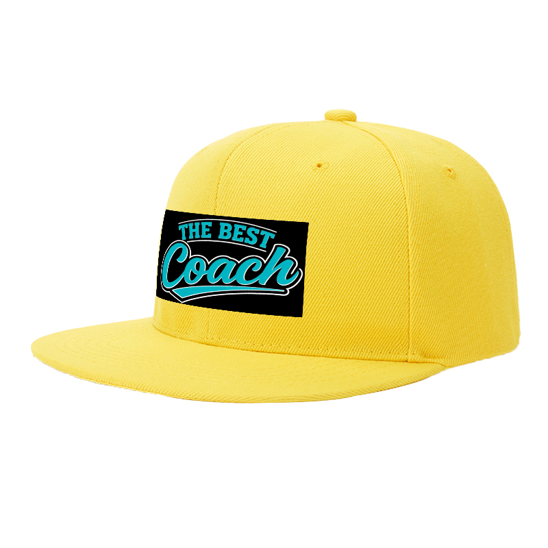 Flat Brim Baseball Cap The Best Coach Script Logo Streetwear Underground Skate Style Basketball Court Skatepark Urban Lifestyle Hat for Skateboarders Rappers Streetwear Enthusiasts
