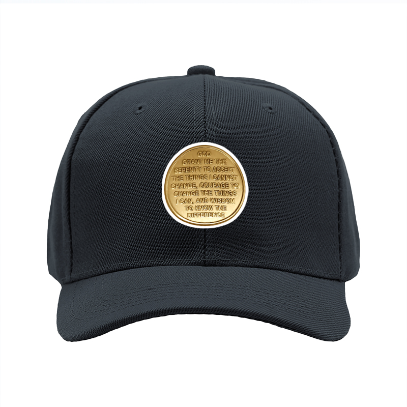 1pc New Baseball Cap with Serenity Prayer Text Print Unisex Adjustable Hat for Outdoor Activities and Daily Wear Suitable for Adults Seeking Inspiration and Calm Mindset