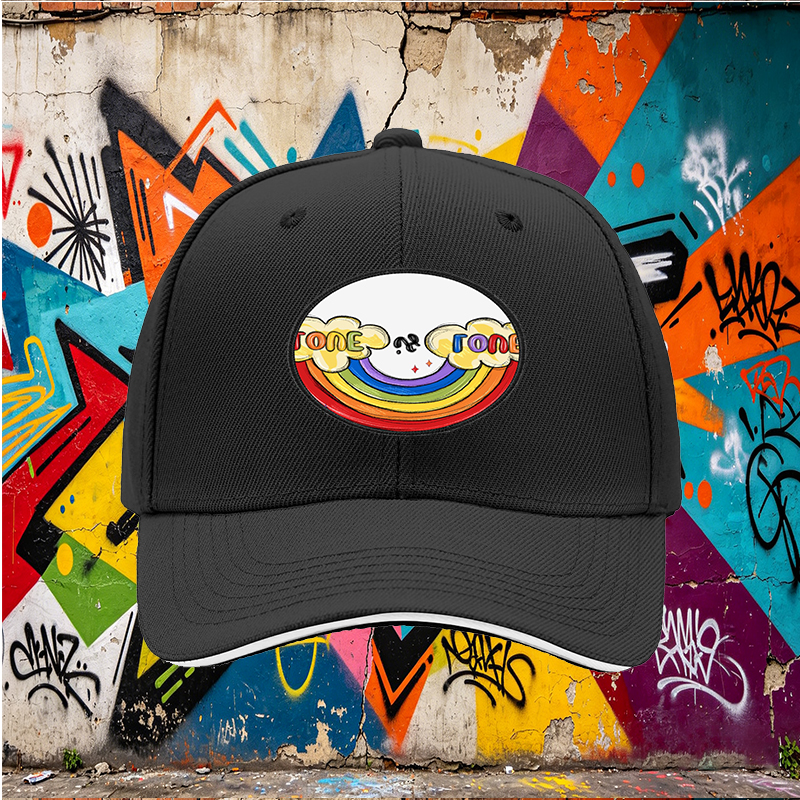 Unisex Classic Sandwich Hat with Rainbow Love is Love Patch Design | Lightweight Sun Protection Cap for Outdoor Activities, Beach, and Pride Events | Perfect for Adults Seeking Inclusive Fashion and Comfortable Wear