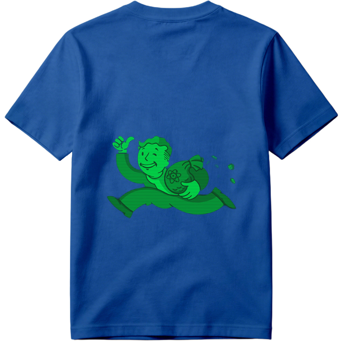 Vault Boy from Fallout Running with a Bag of Atoms - Tee