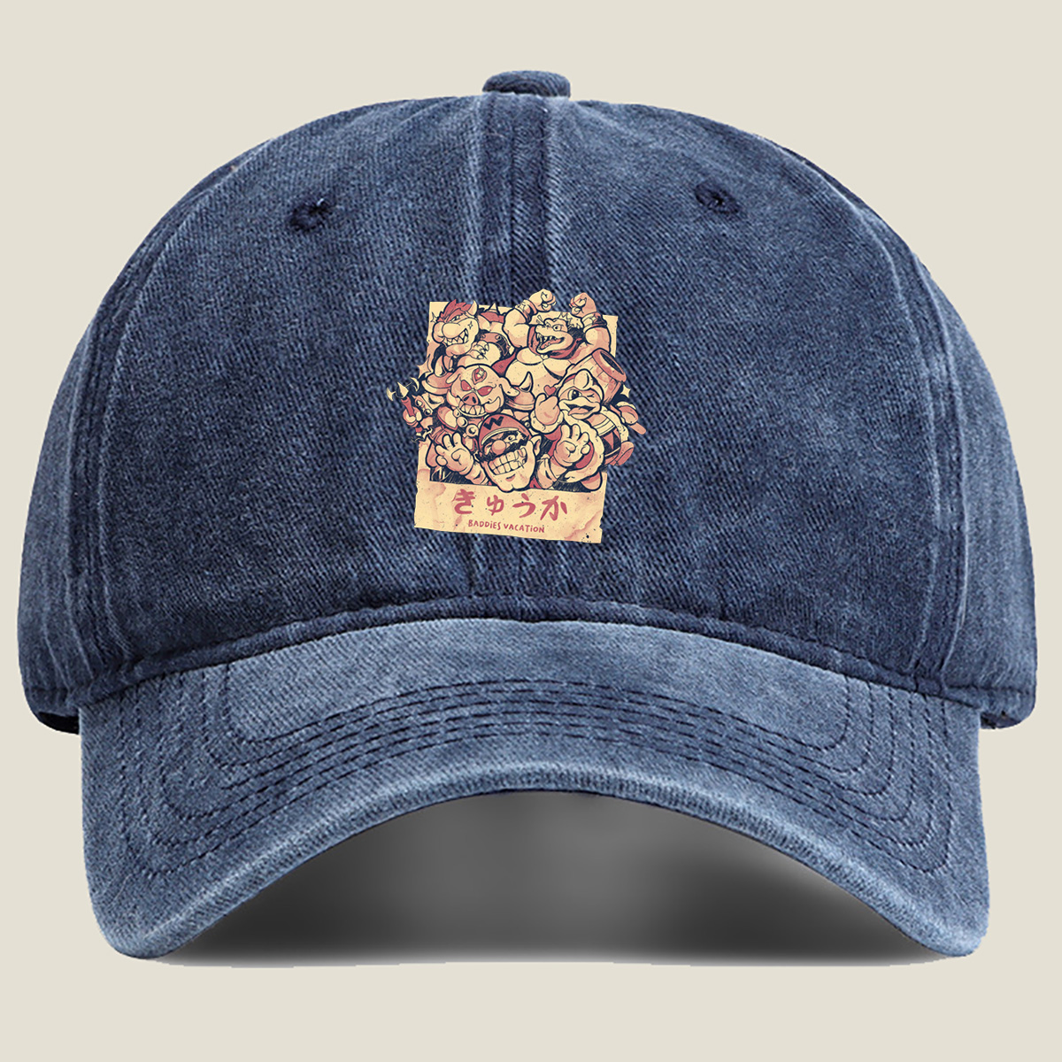 Mario Baddies Vacation - Washed Denim - Baseball Cap