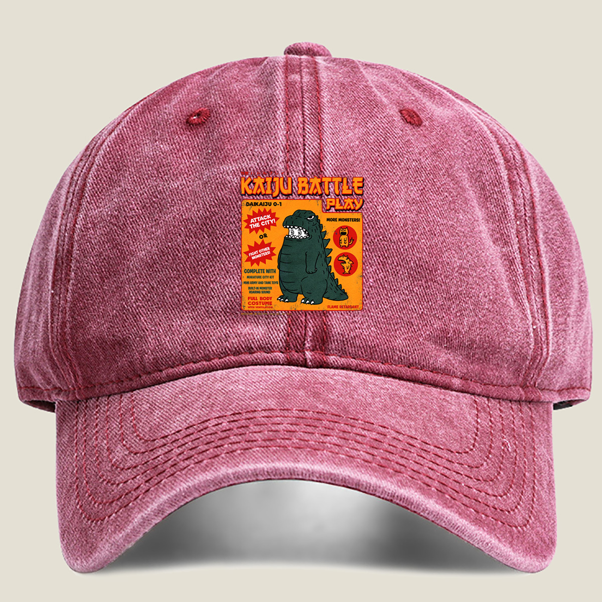 Kaiju Battle Play: Godzilla Costume Adventure - Washed Denim - Baseball Cap