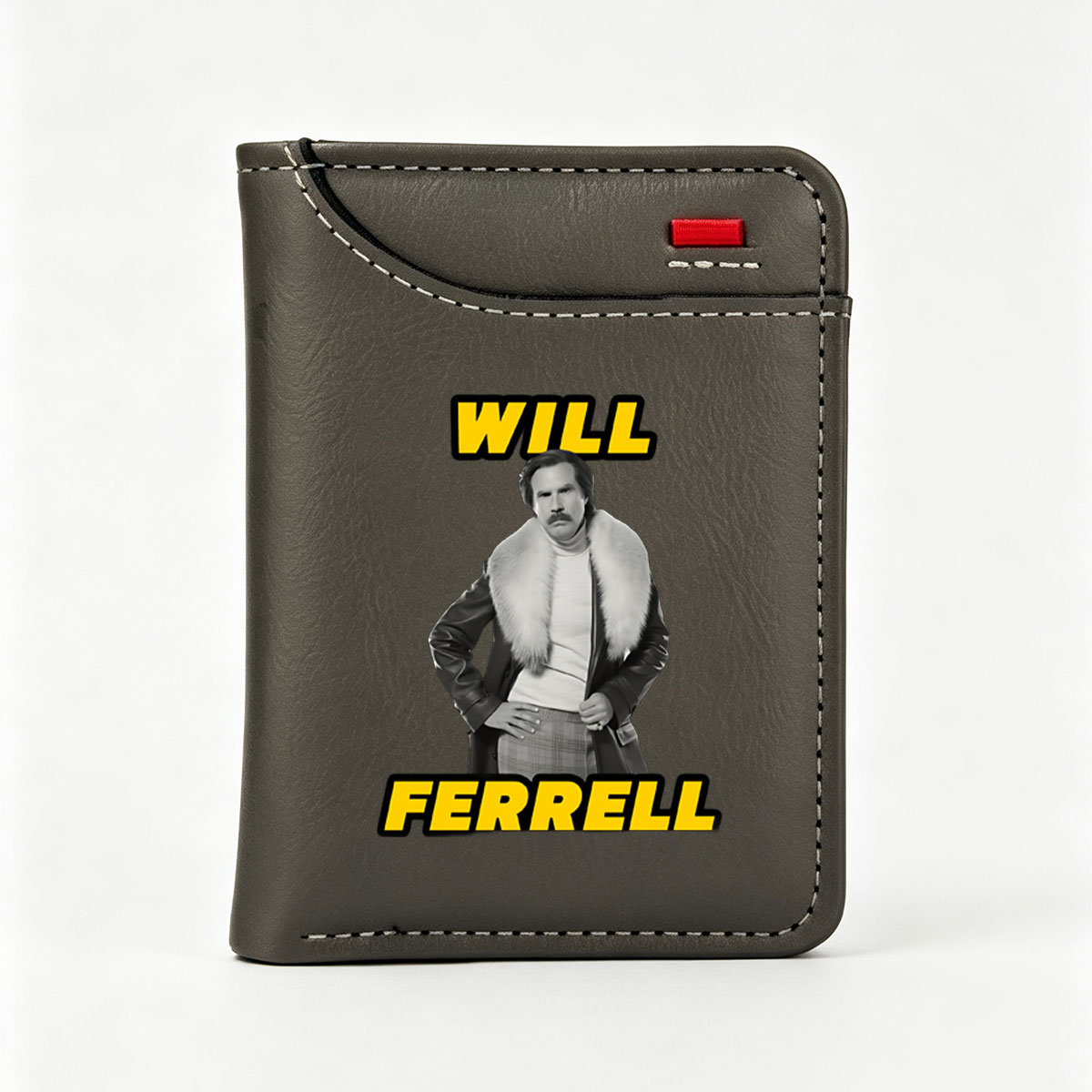 Will Ferrell as Ron Burgundy in Anchorman - Vertical Style Wallet