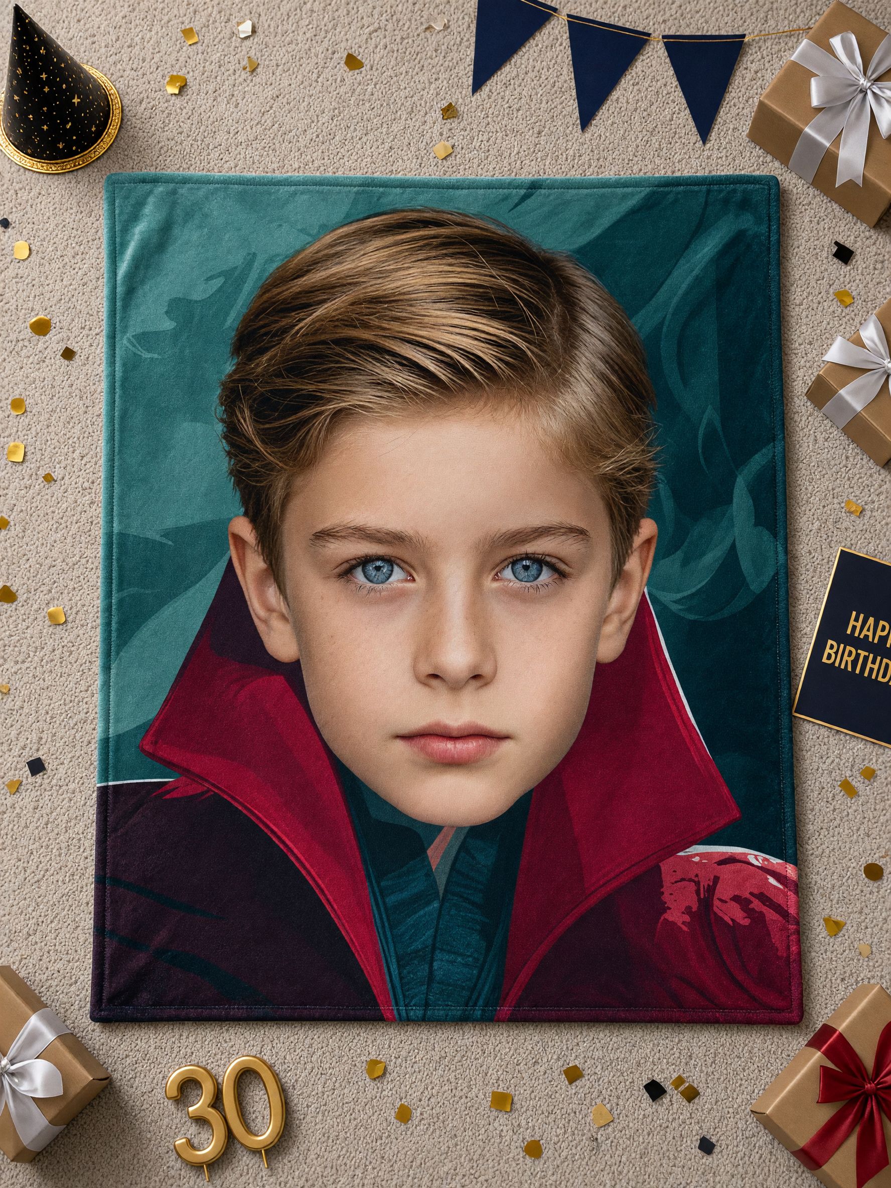 Custom Photo Face Blanket Ultra Soft Velvet Flannel Fleece Throw Personalized Portrait Keepsake Gift for Bed and Couch