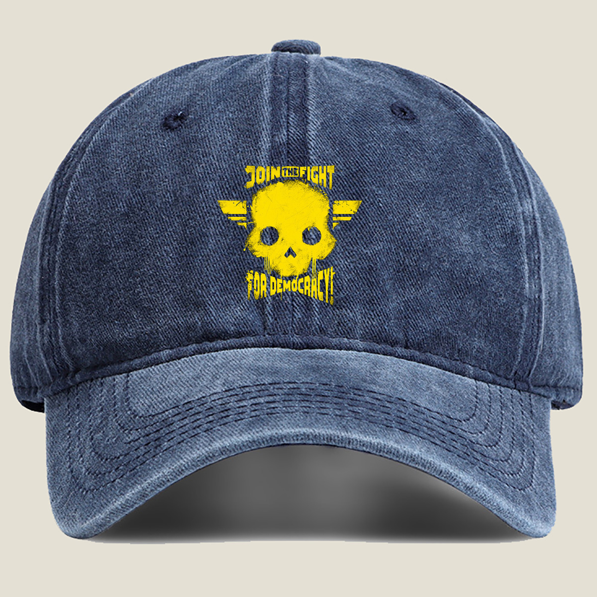 Join the Fight for Democracy! - Washed Denim - Baseball Cap