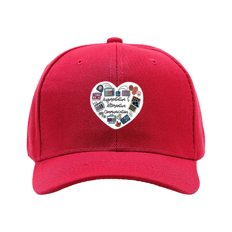 1pc New Baseball Cap with Augmentative & Alternative Communication Print Unisex Adjustable Hat for Daily Wear and Outdoor Activities Adults and Teens