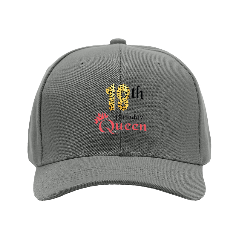 1pc New Leopard Print 18th Birthday Queen Baseball Cap Adjustable Unisex Hat for Party Celebration Adults Fashion Statement Accessory