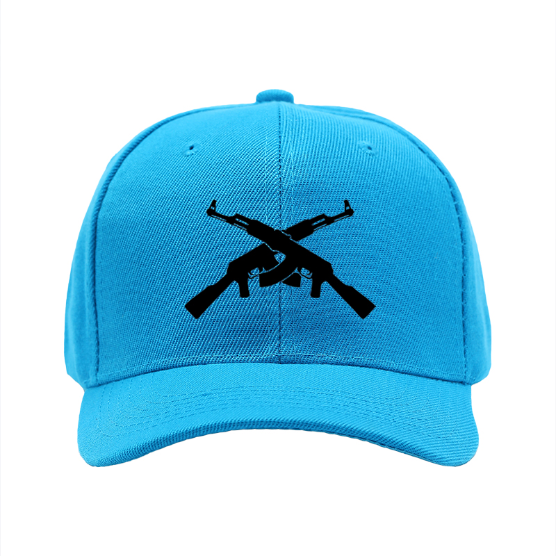 1pc New Baseball Cap with Crossed Guns Print and Bold Text Design Unisex Adjustable Hat for Outdoor Activities and Casual Wear Suitable for Adults Who Love Edgy Street Style and Fashion Statements