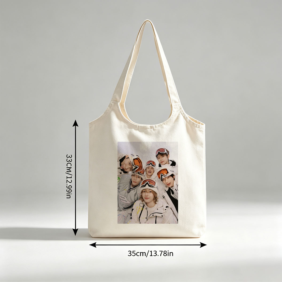 NCT Dream Skiing Adventure in Winter Wonderland Group Photo - Canvas shoulder bags/