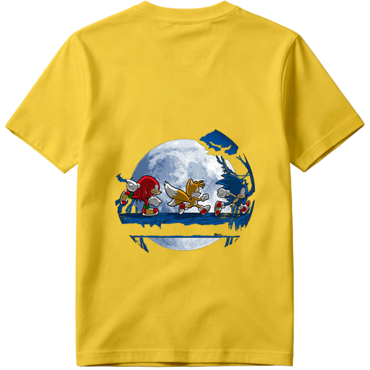 Sonic, Tails, and Knuckles Running Under the Moon - Tee