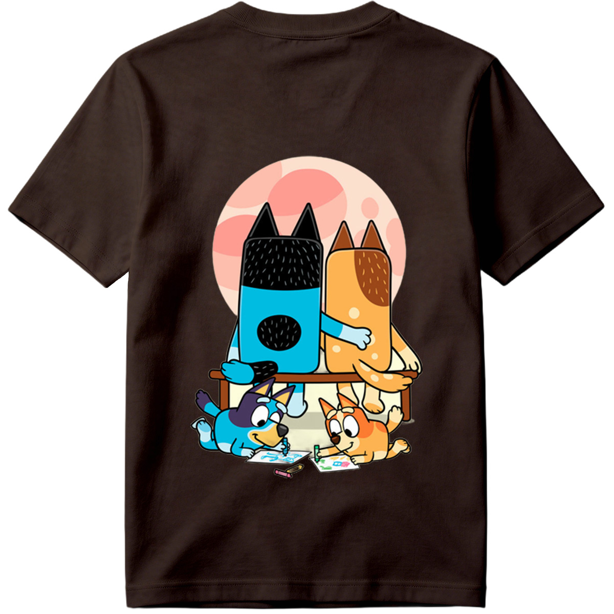 Bluey and Bingo Drawing with - Tee