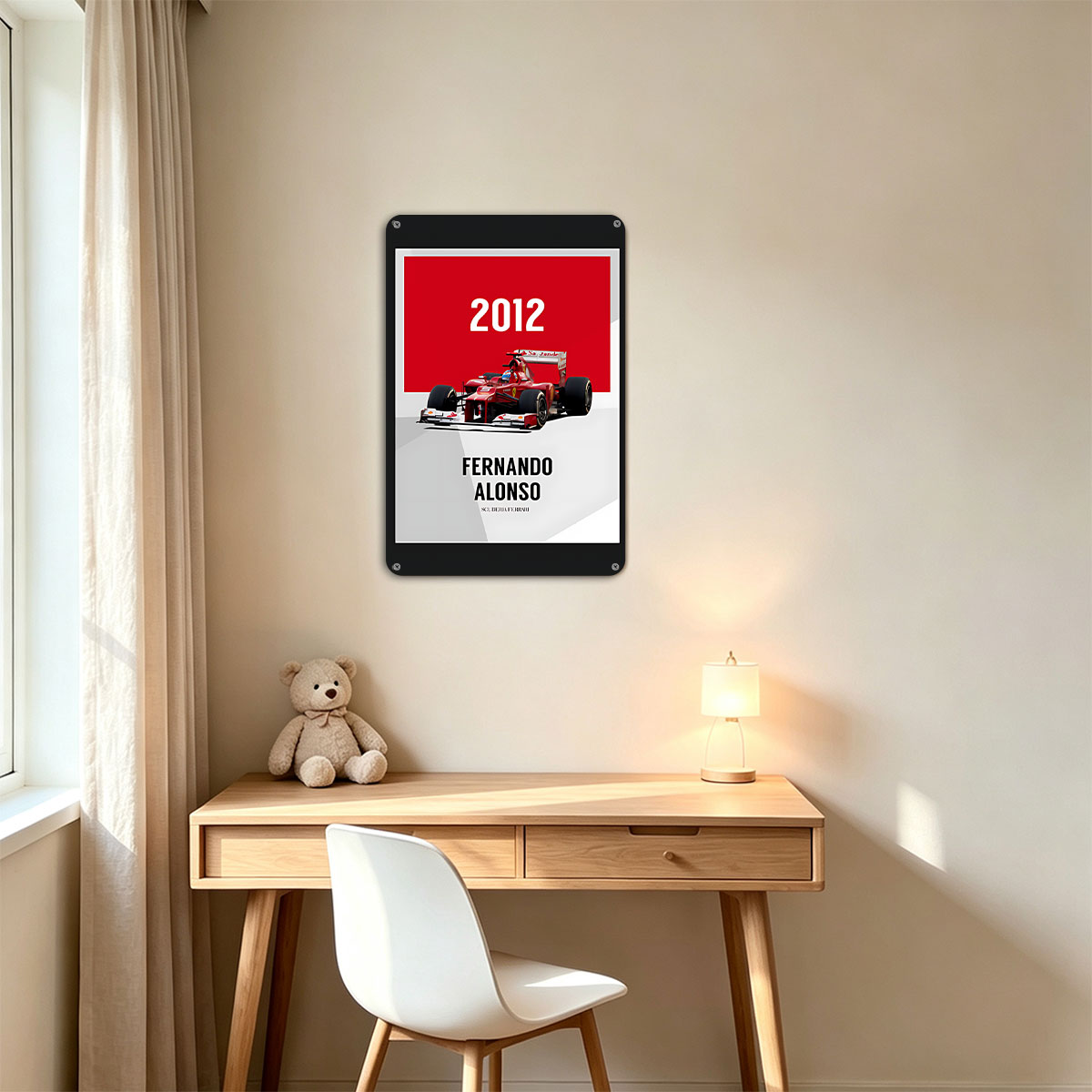 Fernando Alonso 2012 Scuderia Ferrari F1 Racing Car - painting