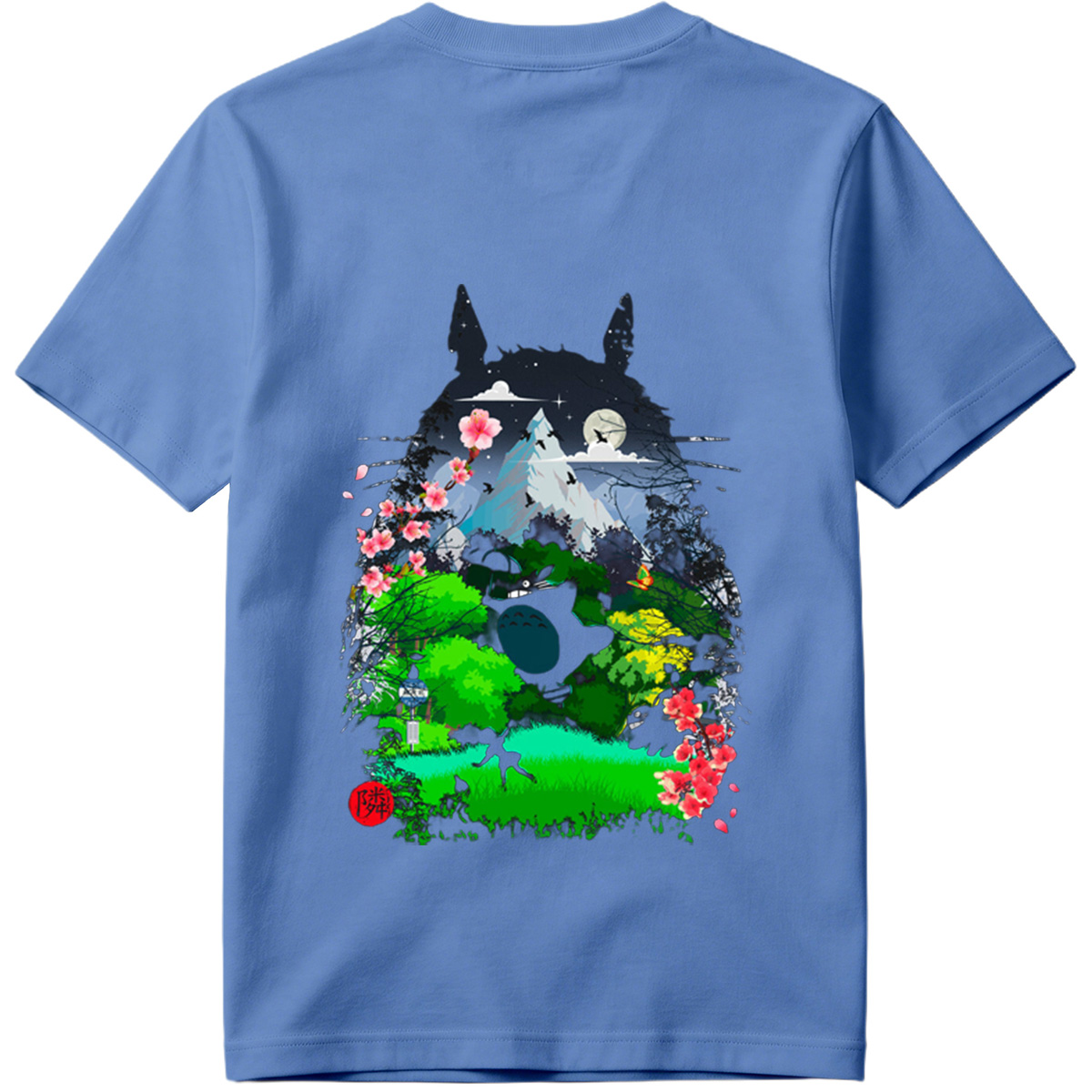 Totoro in the Cherry Blossom Garden - Tee