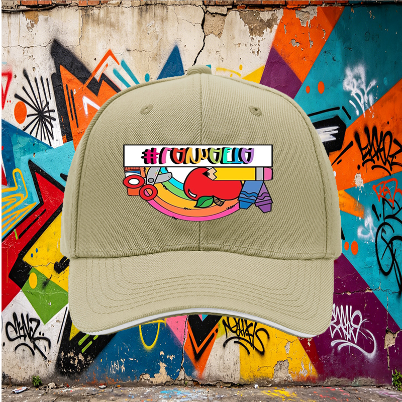 Unisex Classic Sandwich Hat with Rainbow Apple Art Print #LAMAAETA - Perfect for School Events, Art Classes, and Creative Outings - Ideal for Students, Teachers, and Art Enthusiasts