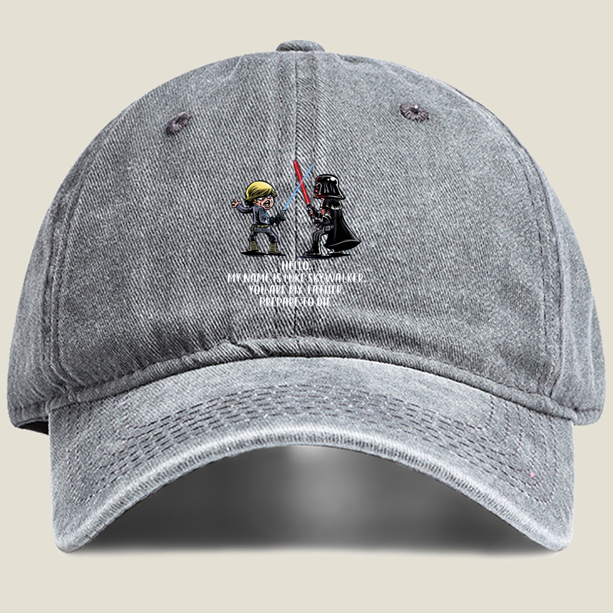 Star Wars: Luke Skywalker vs Darth Vader - Washed Denim - Baseball Cap