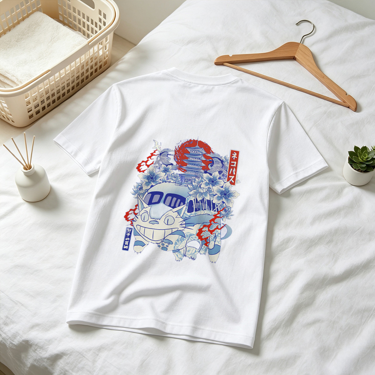 Neko Pass: Catbus and Japanese Landmarks - Tee