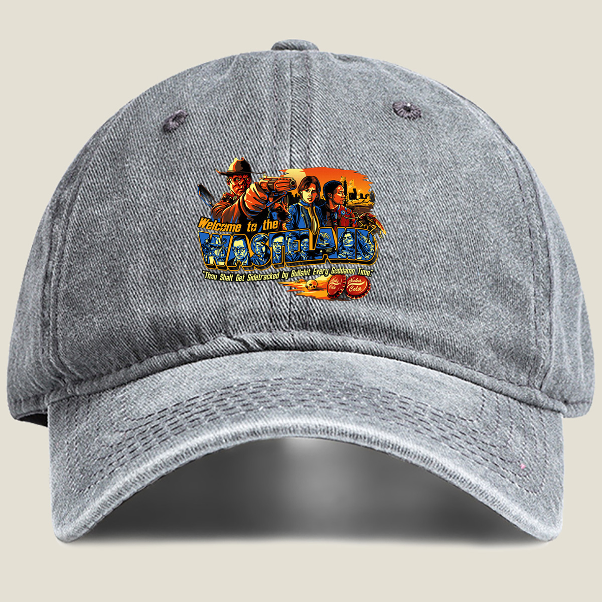 Fallout: Welcome to the Wasteland – Vault Dweller, Ranger, and Companion - Washed Denim - Baseball Cap