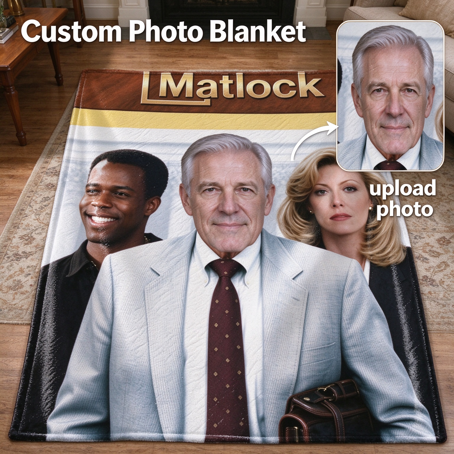 Custom Photo Blanket Personalized Flannel Throw with Face Print, Ultra Soft Plush Cover, Ideal Personalized Gift