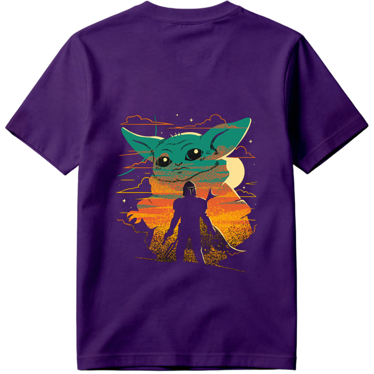 The Mandalorian and Grogu Sunset Silhouette - Tee