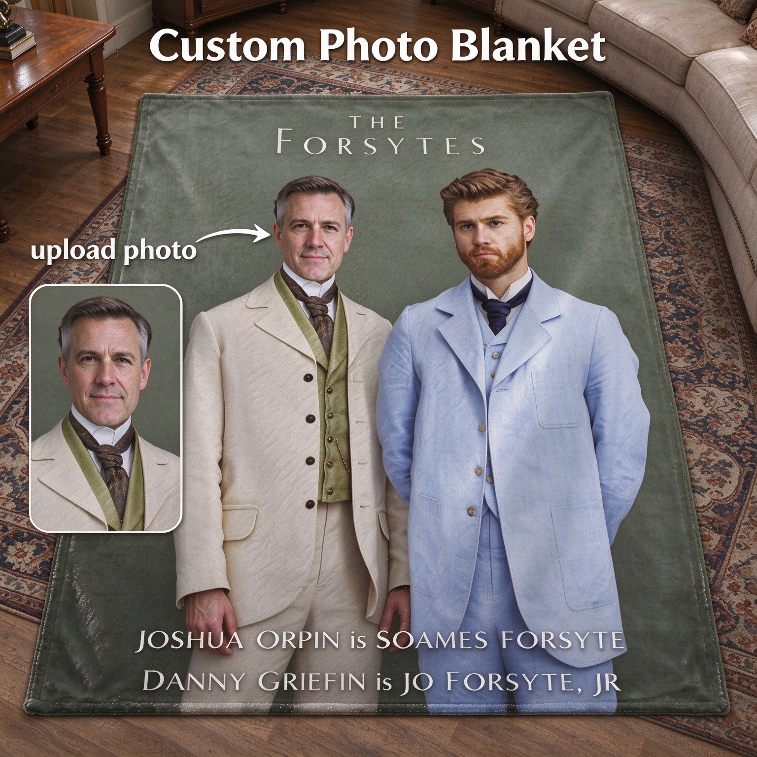 Custom Photo Flannel Blanket Personalized Face Portrait Ultra Soft Skin Friendly Fleece Throw Ideal Cozy Gift