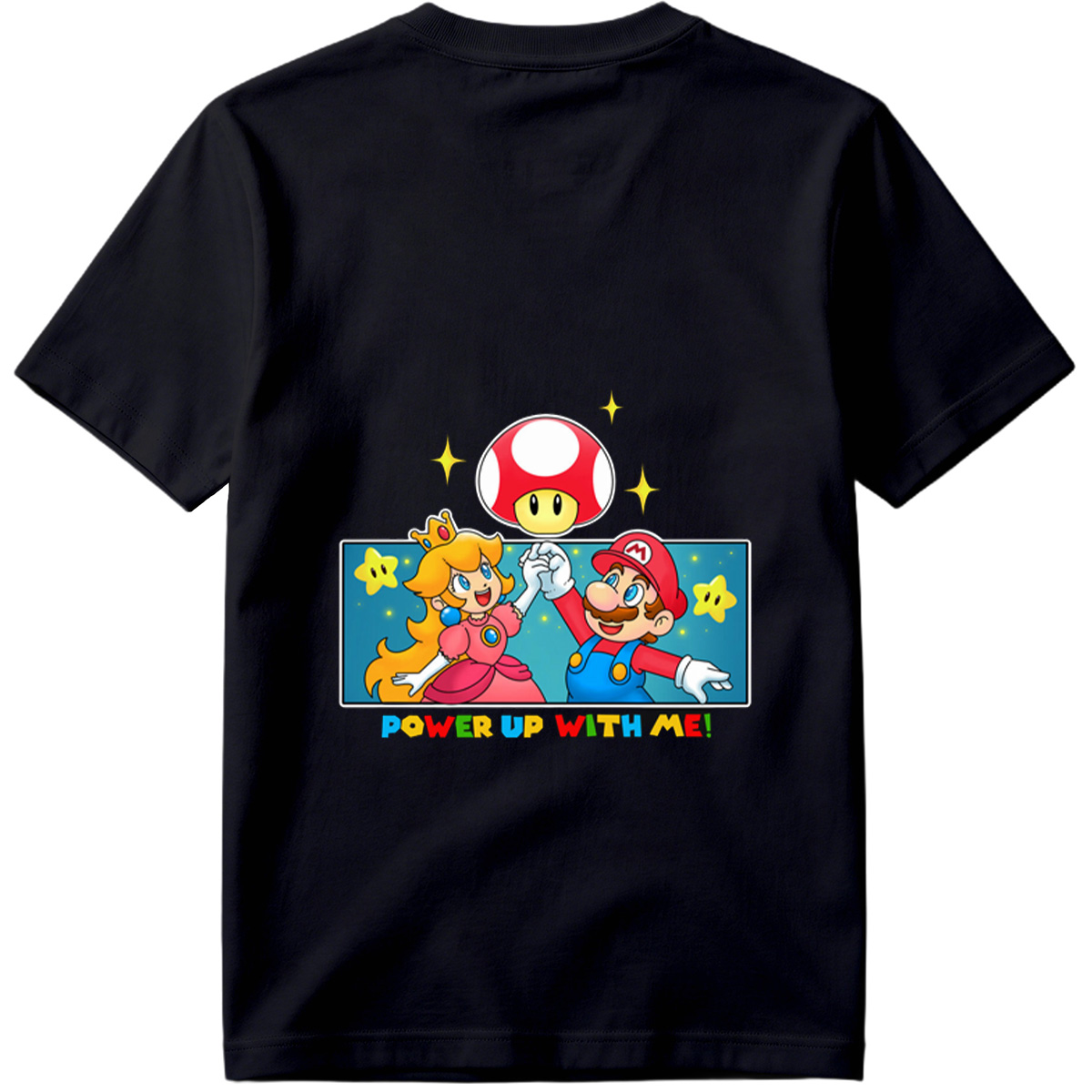 Super Mario: Mario and Peach Power Up with Toad! - Tee