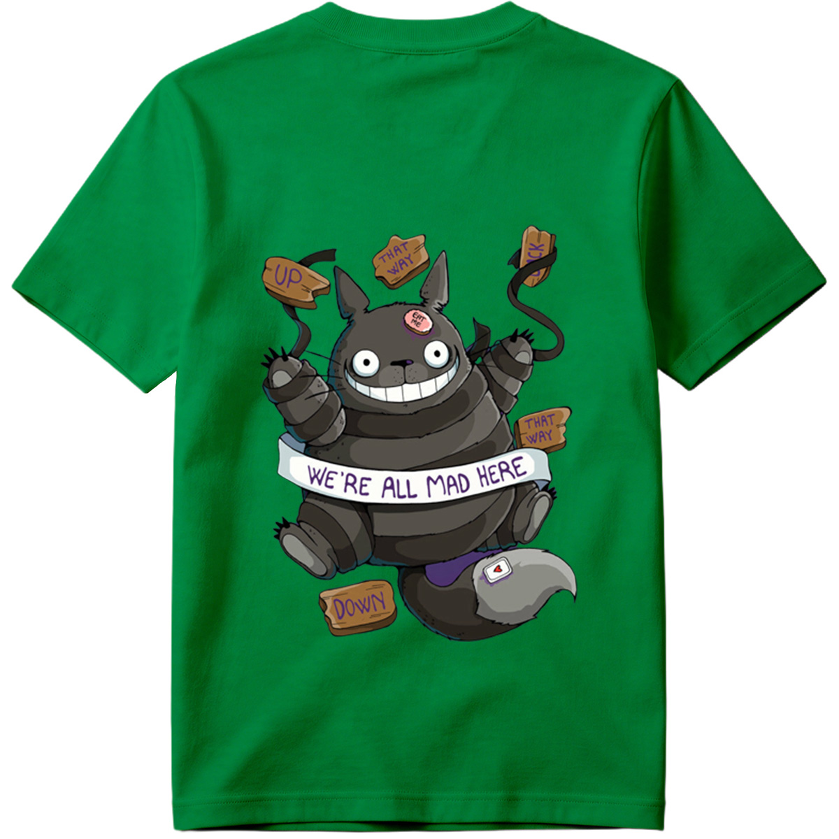 Totoro Meets Alice in Wonderland: We're All Mad Here - Tee