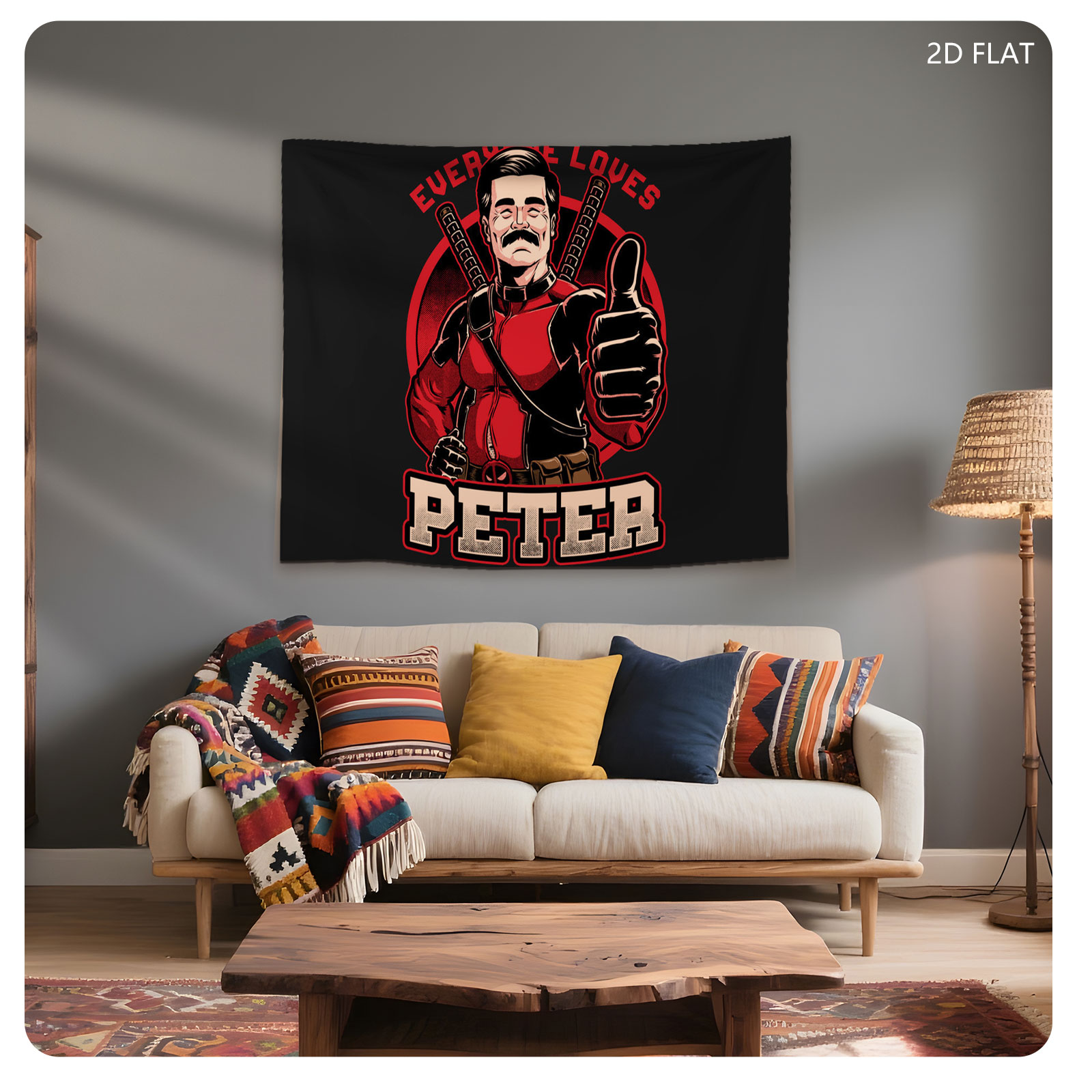 Everyone Loves Peter - Deadpool Parody Character - Tapestry