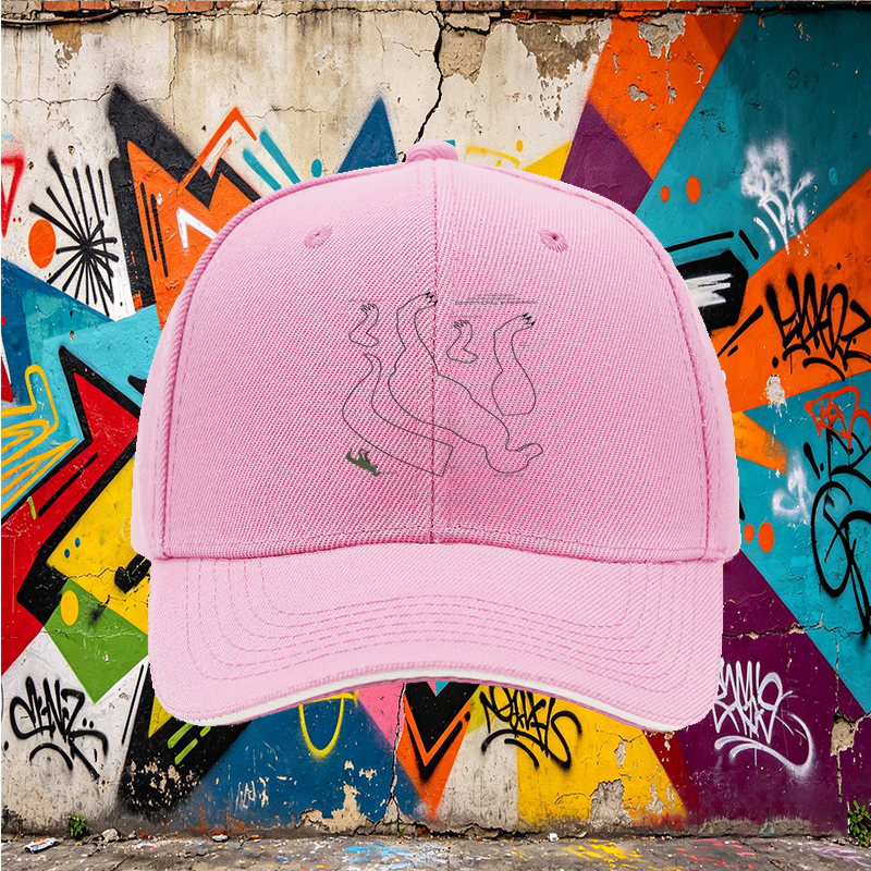 Unisex Classic Sandwich Hat with Dinosaur Silhouette Print - Perfect for Outdoor Adventures, Casual Wear, and Nature Enthusiasts – Ideal for Adults and Teens Who Love Prehistoric Themes and Unique Fashion Statements